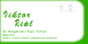 viktor ripl business card